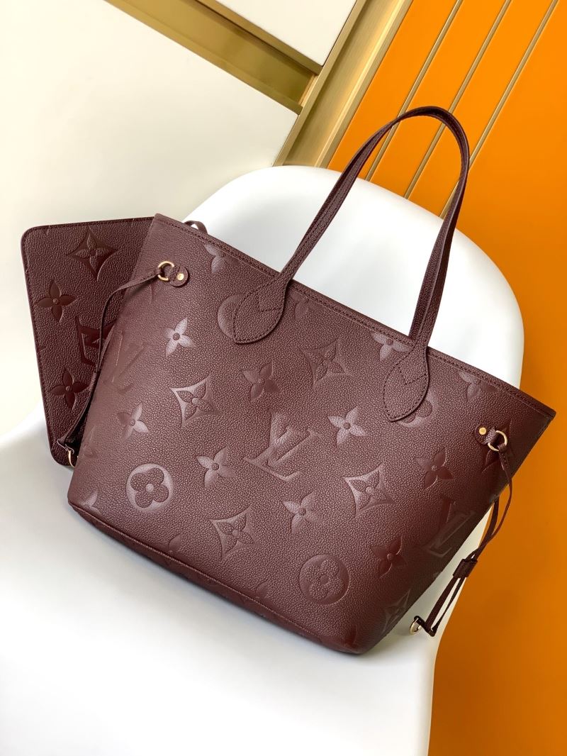 (Pre-Order) Louis Vuitton Neverfull MM – Burgundy Empreinte Leather (Replica)