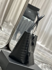 (Pre-Order) YSL Black Croc Embossed Tote Bag (Replica)