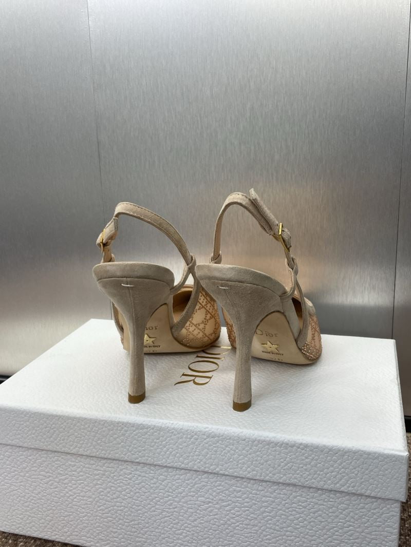 (Pre-Order) Christian Dior-Inspired Mesh Slingback Heels (Replica)
