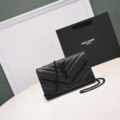(Pre-Order) YSL Cassandre Matelassé Leather Wallet on chain (Replica)