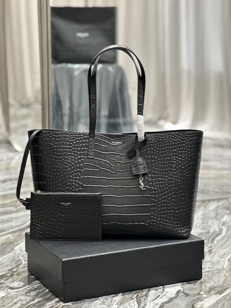 (Pre-Order) YSL Black Croc Embossed Tote Bag (Replica)