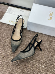 (Pre-Order) Christian Dior-Inspired Mesh Slingback Heels (Replica)