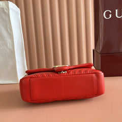 (Pre-Order) Gucci GG Marmont Small Shoulder Bag Red (Replica)