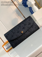 (Pre-Order) Black Embossed Monogram Wallet (Replica)