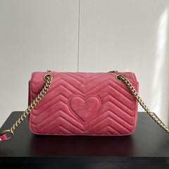 (Pre-Order) Gucci GG MARMONT VELVET MEDIUM SHOULDER BAG (Replica)