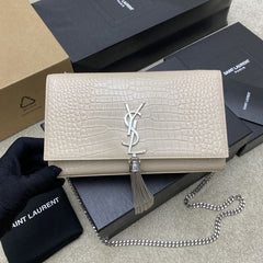 (Pre-Order) YSL Kate Medium Crocodile-Embossed Bag with Tassel (Replica)