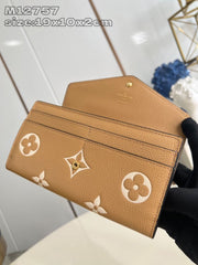 (Pre-Order) LV Inspired Monogram Wallet – Camel & White (Replica)