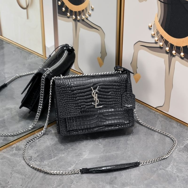 (Pre-Order) YSL Sunset Medium Bag in Crocodile Leather (Replica)