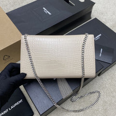 (Pre-Order) YSL Kate Medium Crocodile-Embossed Bag with Tassel (Replica)