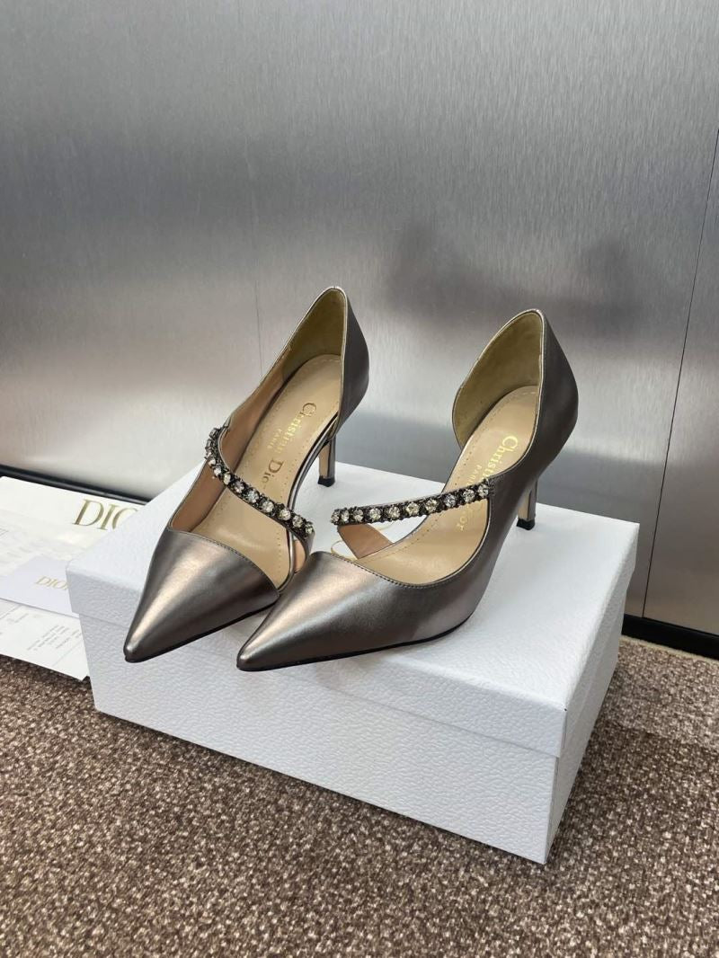 (Pre-Order) Christian Dior-Inspired Rhinestone Strap Heels (Replica)