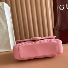 (Pre-Order) Gucci GG Marmont Small Shoulder Bag Pink (Replica)