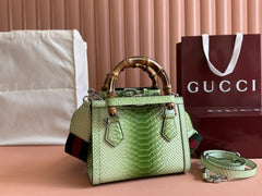 (Pre-Order) Gucci Bamboo-Handled Mini Tote In Python Elegance (Replica)