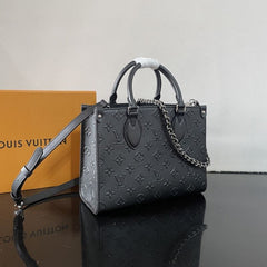 (Pre-Order) Louis Vuitton OnTheGo PM – Black Monogram Empreinte Leather (Replica)