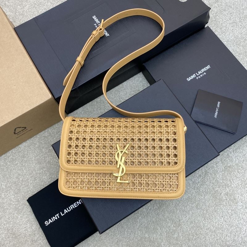(Pre-Order) YSL Medium Kate Cane Weave Crossbody – Tan (Replica)