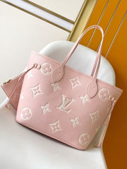 (Pre-Order) Louis Vuitton Neverfull MM – Pink Monogram Empreinte (Replica)