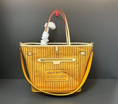 (Pre-Order) Louis Vuitton Neverfull MM with Red Strap (Replica)