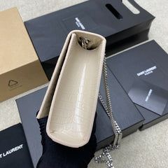 (Pre-Order) YSL Kate Medium Crocodile-Embossed Bag with Tassel (Replica)