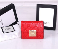 (Pre-Order) Mini GG Leather Lock Wallet (Replica)