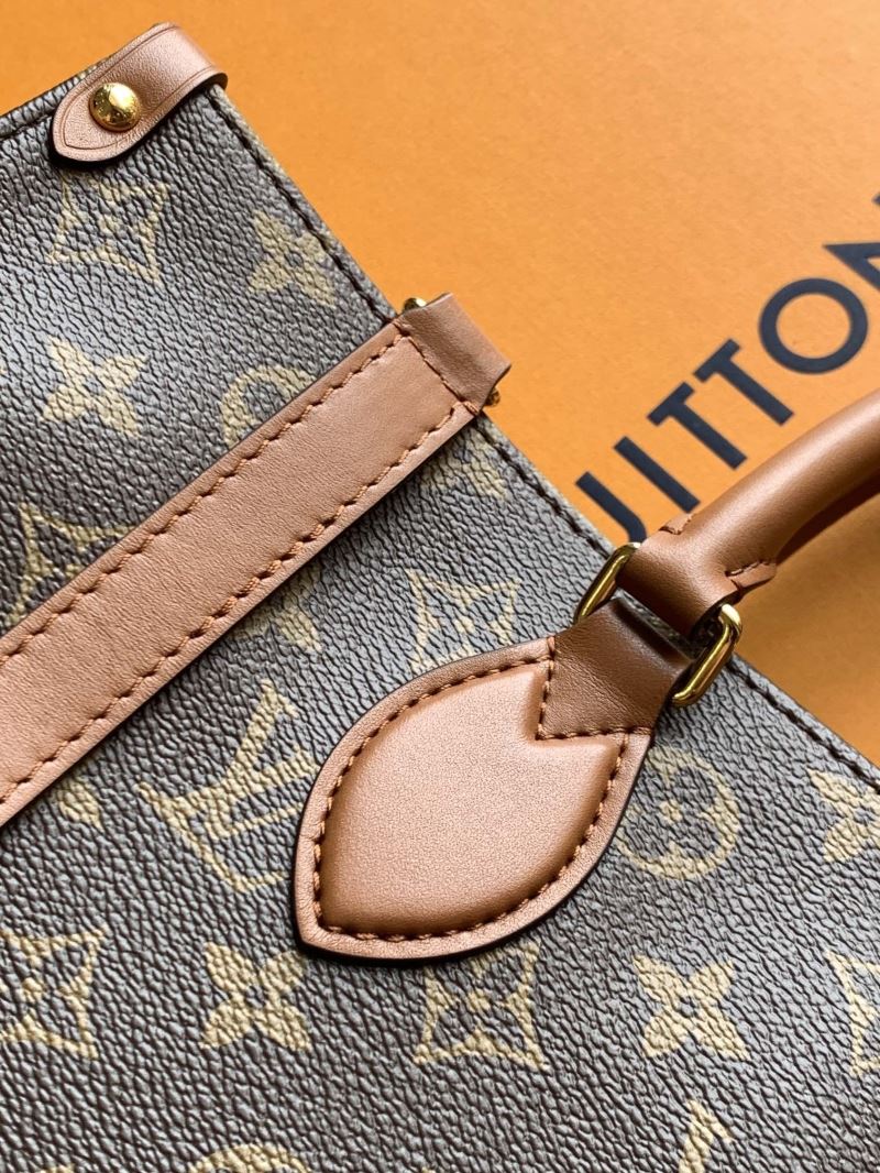 (Pre-Order) Louis Vuitton OnTheGo MM – Monogram Canvas (Brown Handles) (Replica)