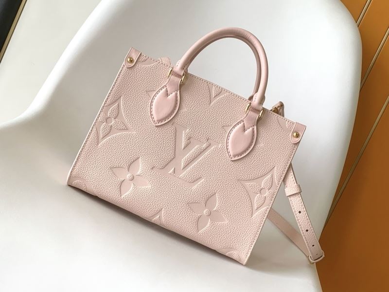 (Pre-Order) Louis Vuitton OnTheGo PM – Light Pink Monogram Empreinte Leather (Replica)