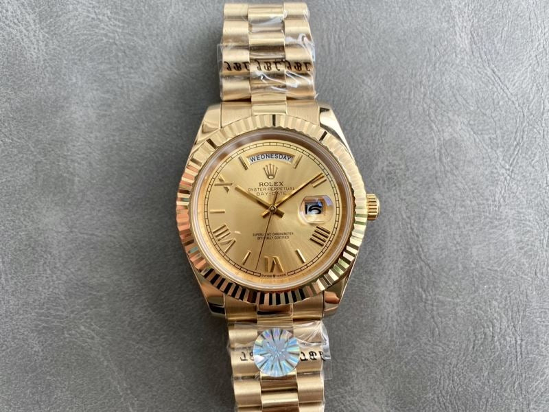 (Pre-Order) Rolex Day-Date – Gold Roman Dial (40mm) (Replica)