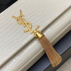 (Pre-Order) YSL Kate Medium Crocodile-Embossed Bag with Tassel (Replica)