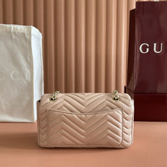 (Pre-Order) Gucci GG Marmont Small Shoulder Bag Light Pink (Replica)