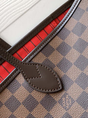 (Pre-Order) Louis Vuitton Neverfull GM – Damier Ebene (Red Interior) (Replica)