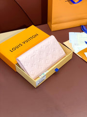 (Pre-Order) Louis Vuitton Empreinte Long Wallet (Blue & Pink) (Replica)