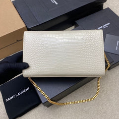 (Pre-Order) YSL Kate Medium Crocodile-Embossed Bag with Tassel (Replica)