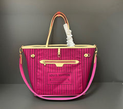 (Pre-Order) Louis Vuitton Neverfull MM with Red Strap (Replica)